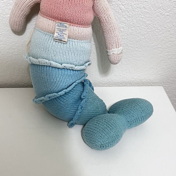 Cuddle + Kind Skye the Mermaid Plush Knit Handmade Doll 20" - Picture 16 of 16